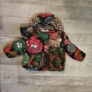 Burberry infant hooded floral puffer coat 12-18m